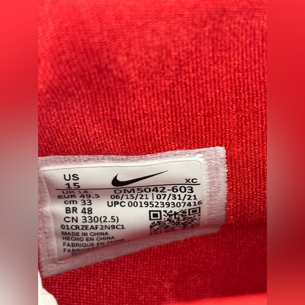 NIKE Kyrie 7 TB “University Red”. Sz 15M (DS, DA7767-603) ** NEW original BOX - Picture 7 of 7